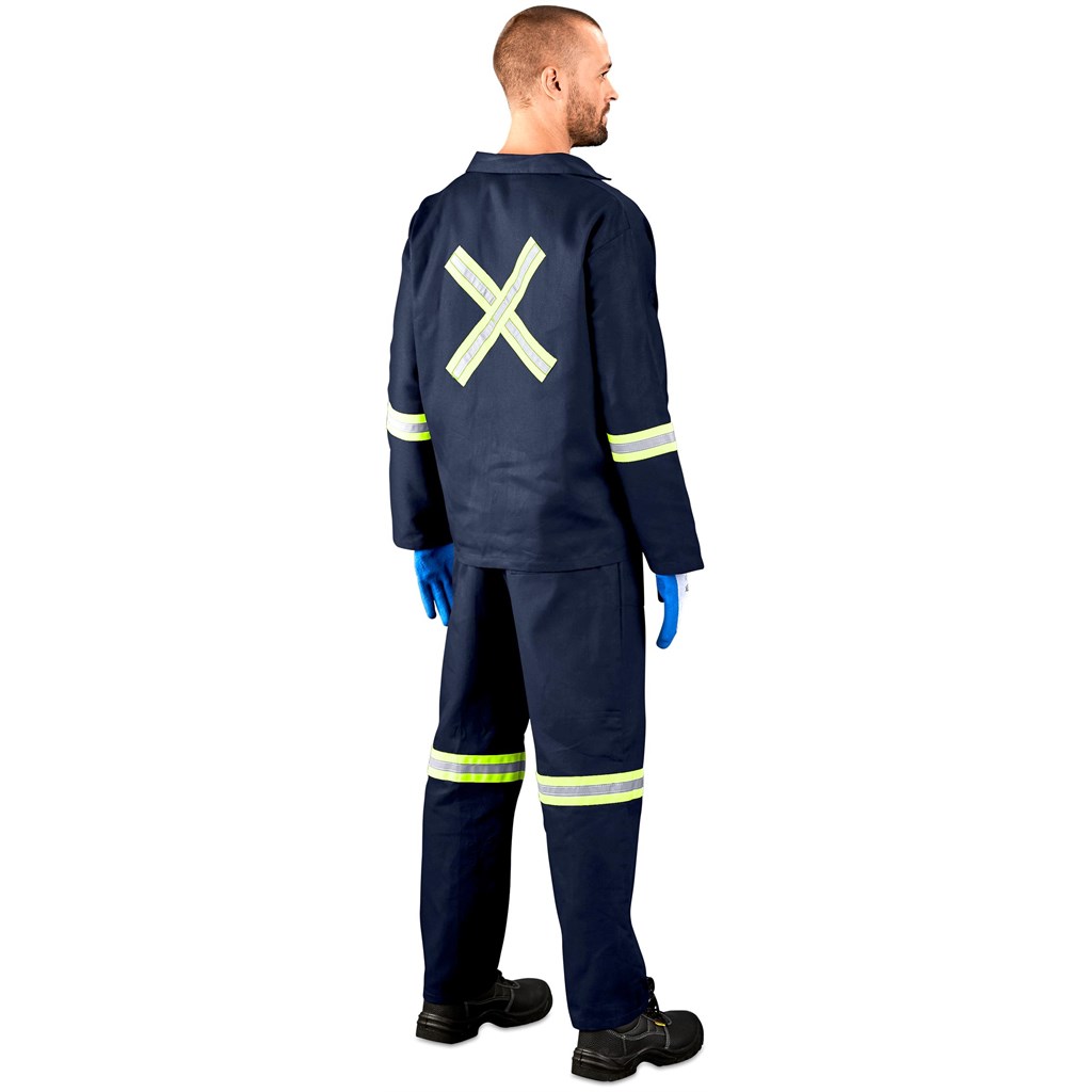 Technician 100% Cotton Conti Suit – Reflective Arms, Legs & Back – Yellow Tape