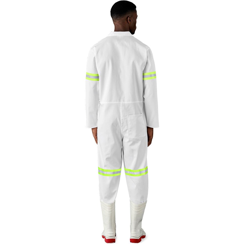 Safety Polycotton Boiler Suit – Reflective Arms & Legs – Yellow Tape
