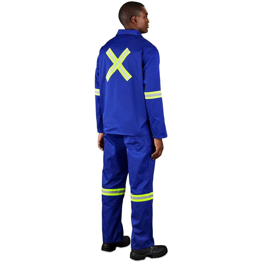 Site Premium Polycotton Jacket – Reflective Arms & Back – Yellow Tape