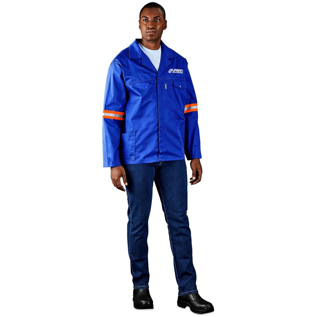 Site Premium Polycotton Jacket – Reflective Arms & Back – Orange Tape