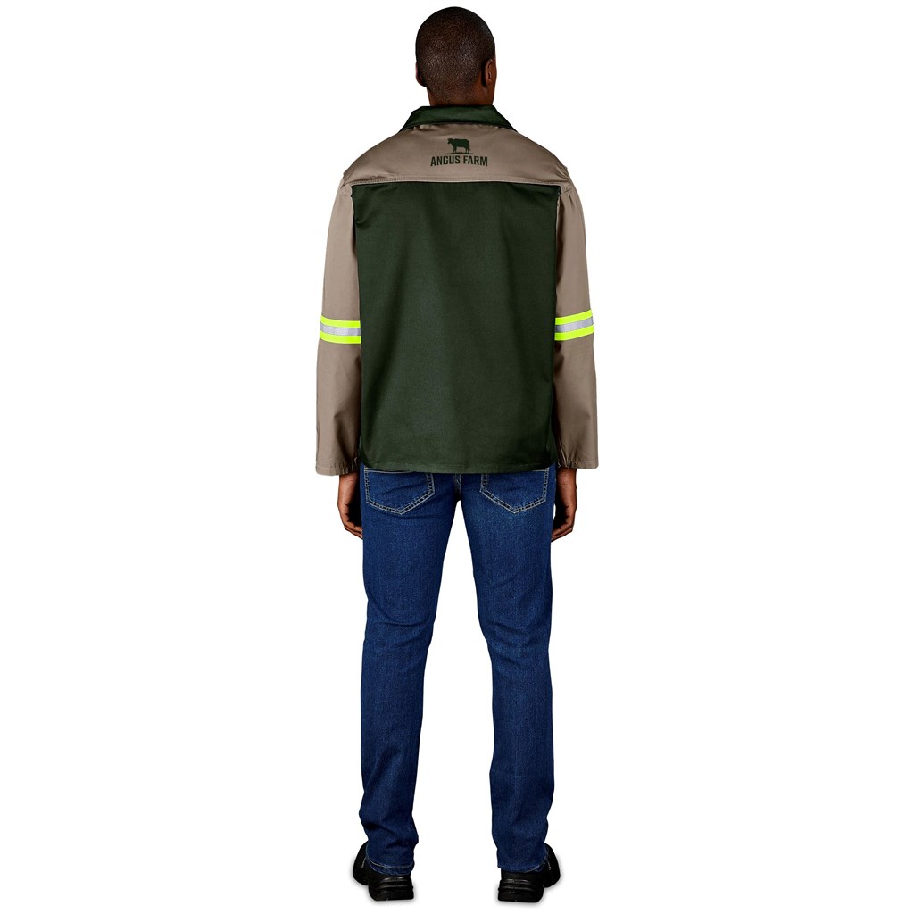 Site Premium Two-Tone Polycotton Jacket – Reflective Arms – Yellow Tape