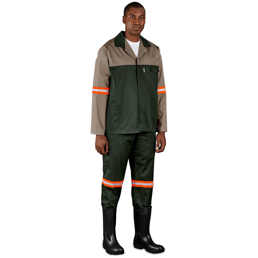 Site Premium Two-Tone Polycotton Jacket – Reflective Arms & Back – Orange Tape