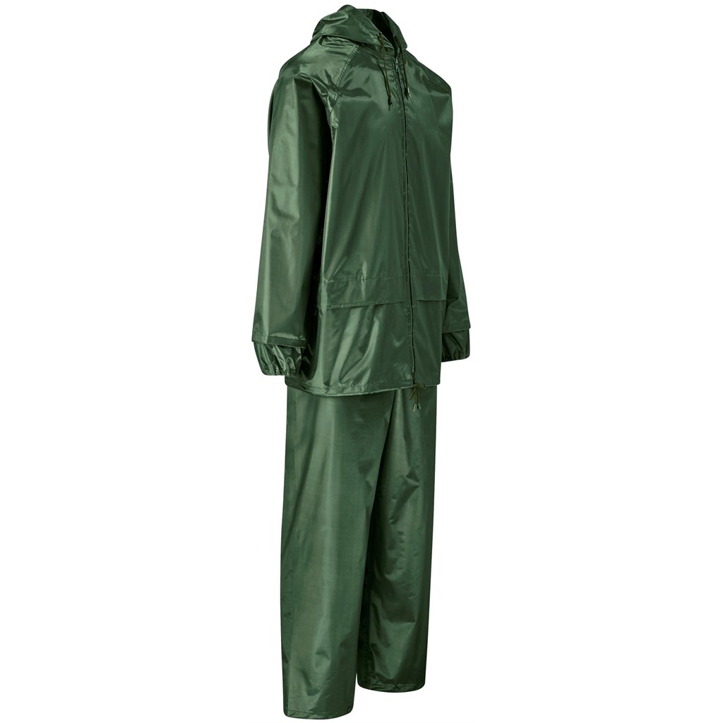 Weather Polyester/PVC Rainsuit – Olive