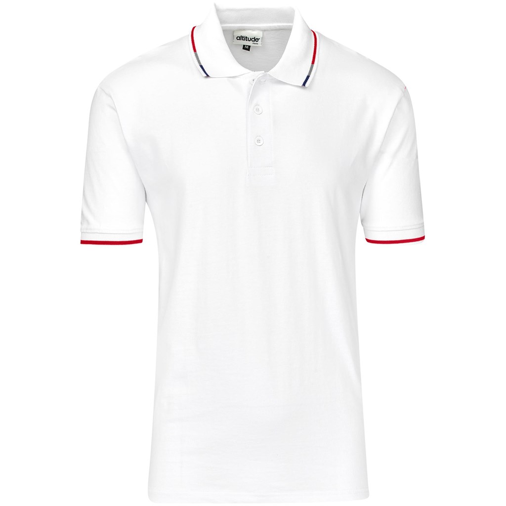 Mens Ash Golf Shirt - White - Image 3