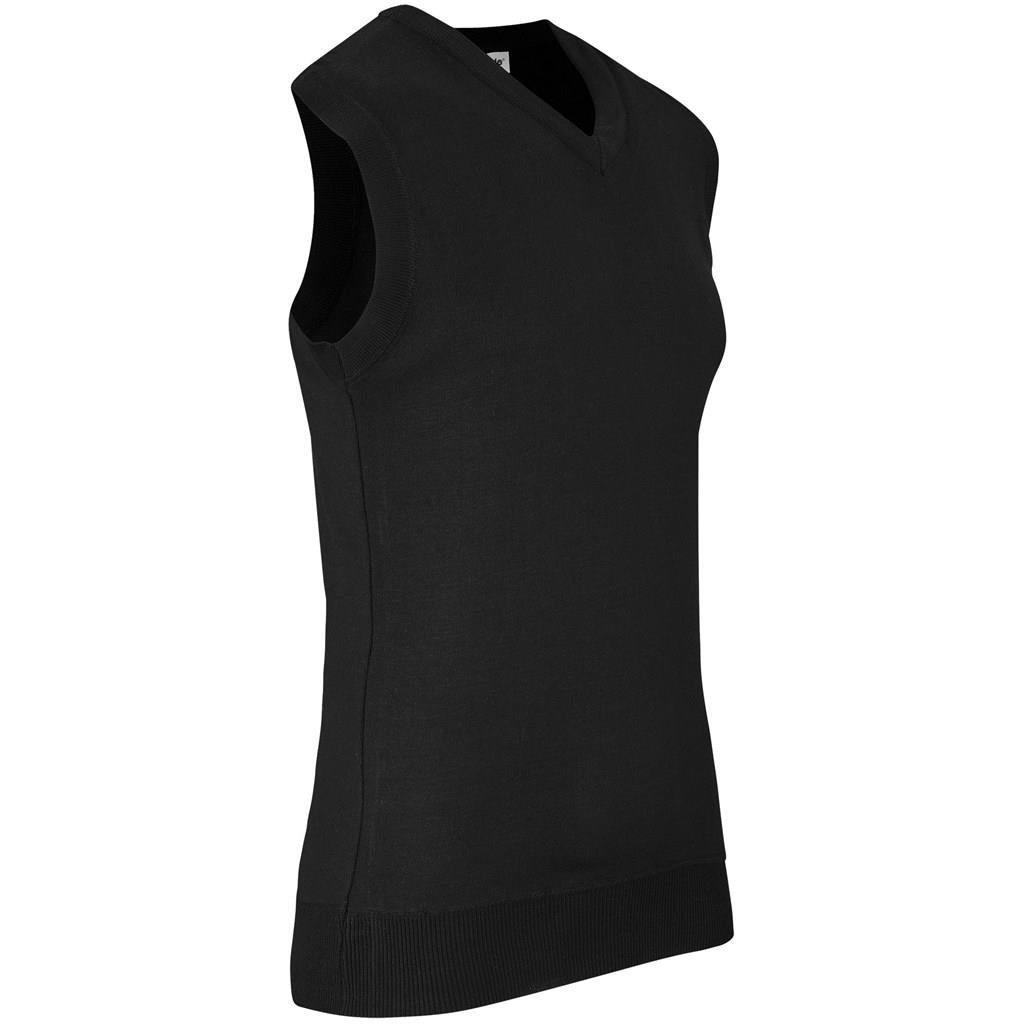 Mens Sleeveless Peru V-Neck Jersey – Black