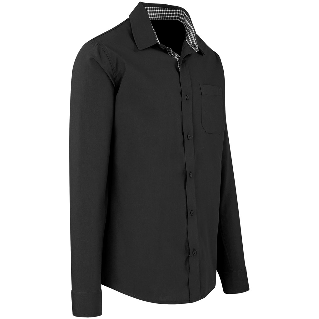 Mens Long Sleeve Warrington Shirt – Black