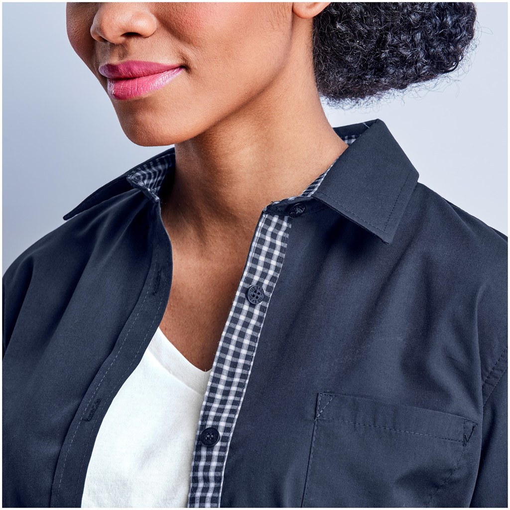 Ladies Long Sleeve Warrington Shirt – Navy