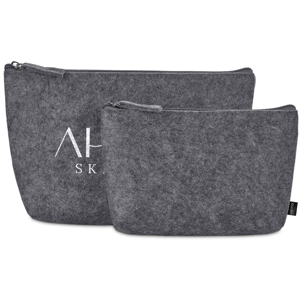 Okiyo Kesho Recycled PET Felt Mini Cosmetic Bag - Image 6