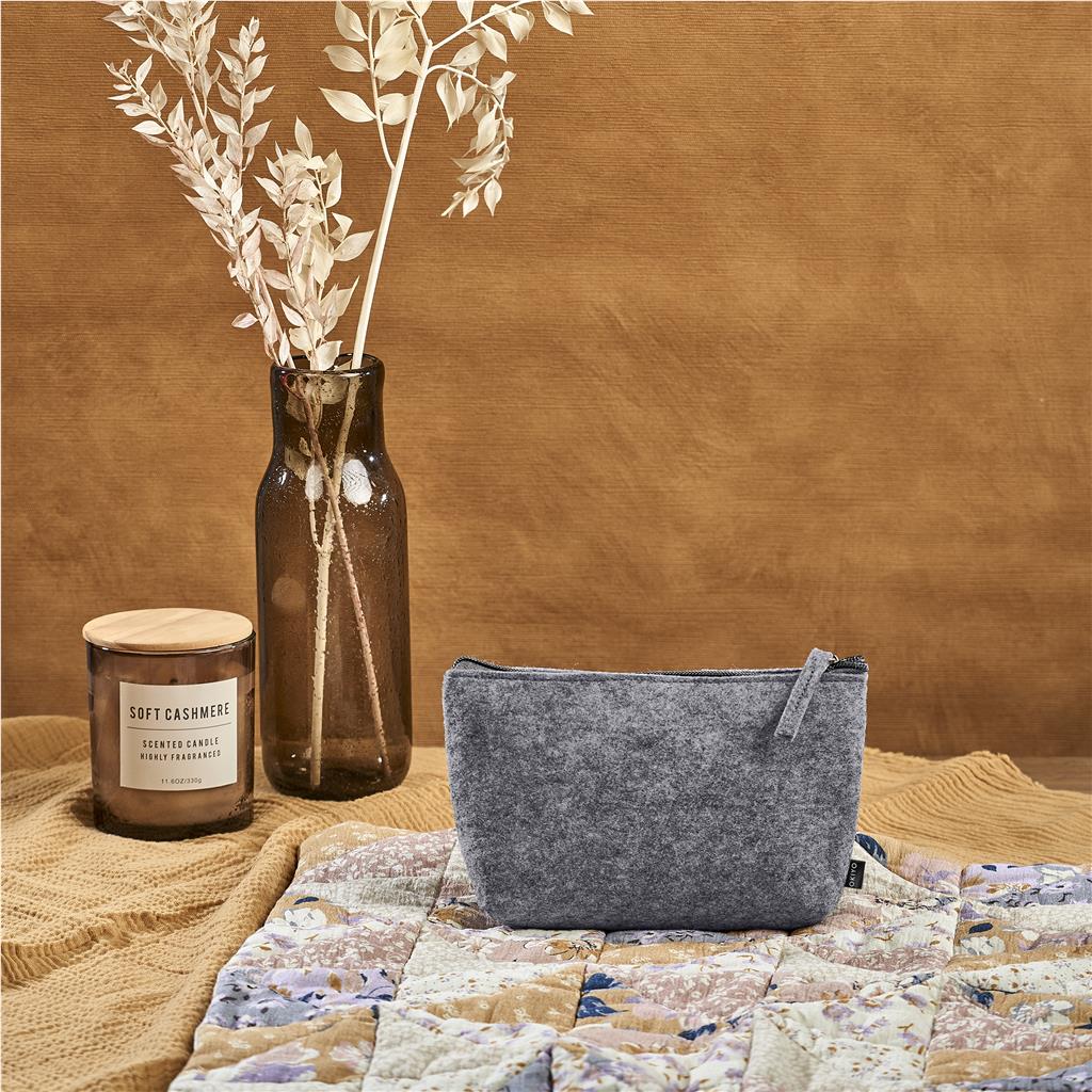 Okiyo Kesho Recycled PET Felt Mini Cosmetic Bag - Image 9