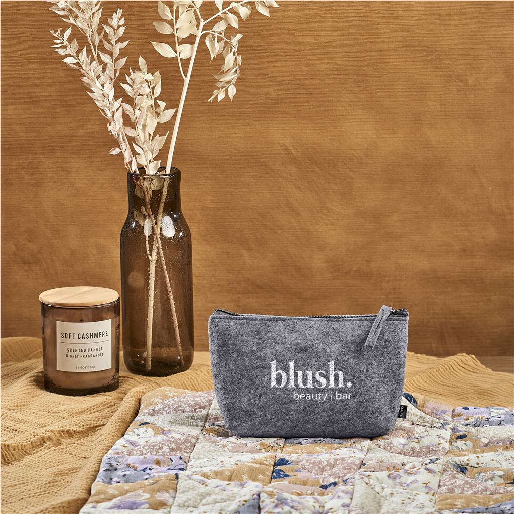 Okiyo Kesho Recycled PET Felt Mini Cosmetic Bag - Image 3
