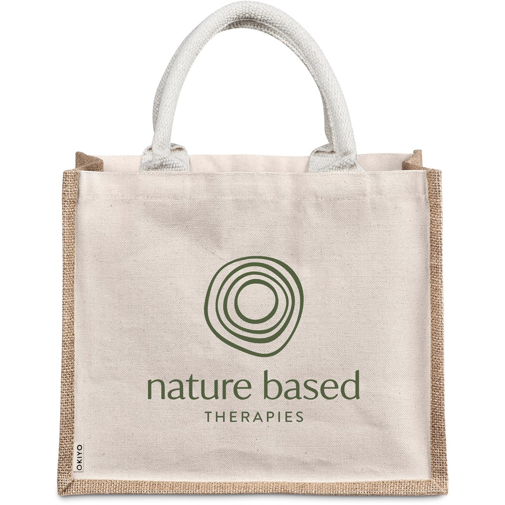 Okiyo Chinsai Midi Jute & Cotton Tote - Image 7