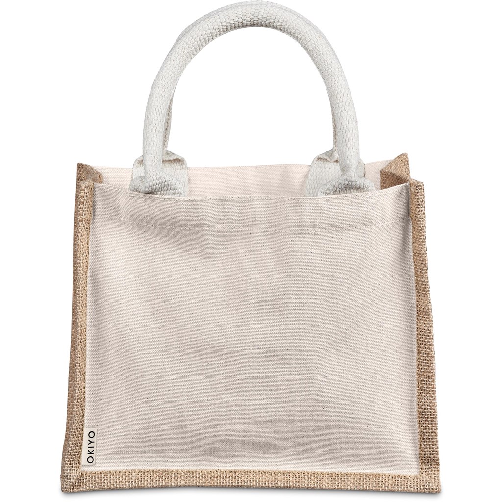 Okiyo Chinsai Mini Jute & Cotton Gift Bag - Image 3