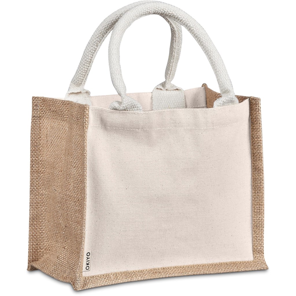 Okiyo Chinsai Mini Jute & Cotton Gift Bag - Image 6