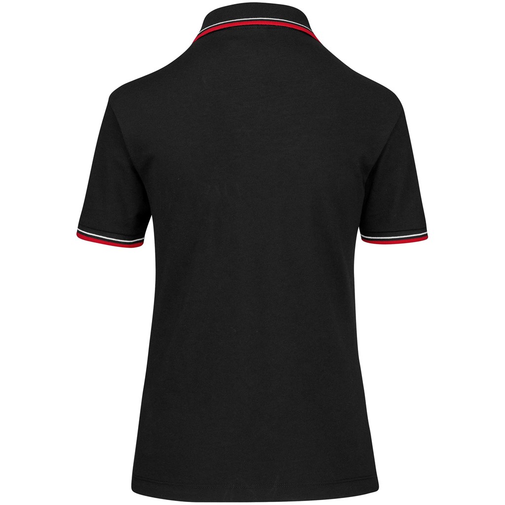 Ladies Cambridge Golf Shirt – Black Red