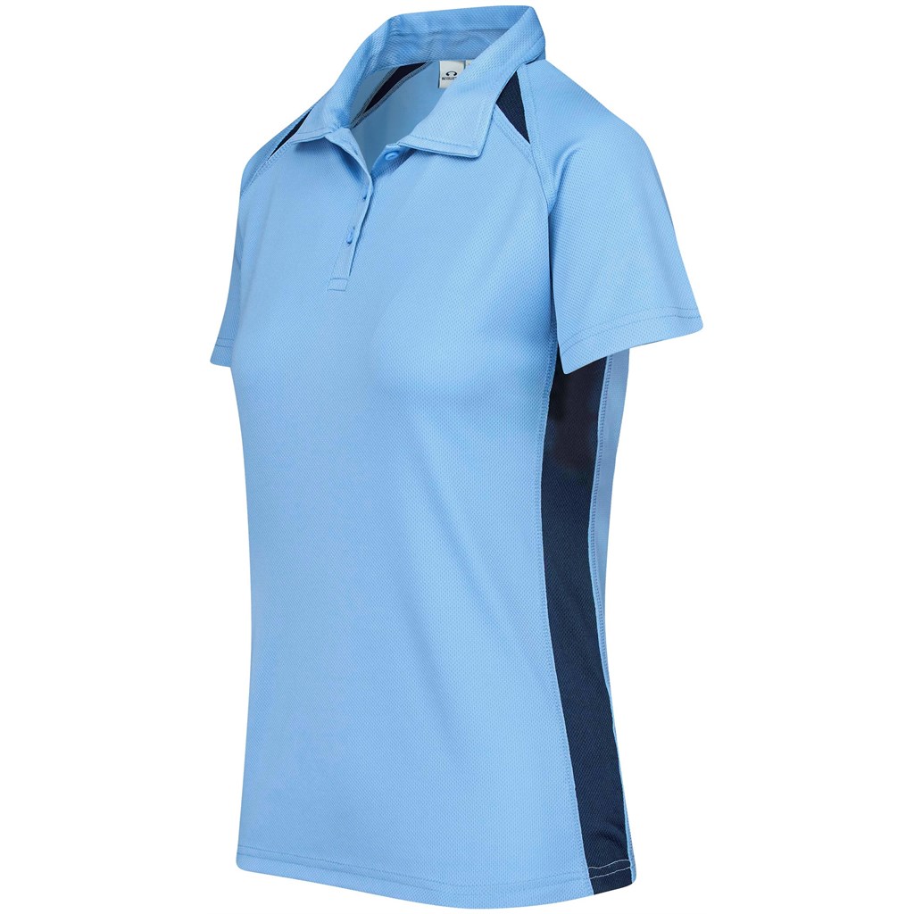 Ladies Splice Golf Shirt – Light Blue