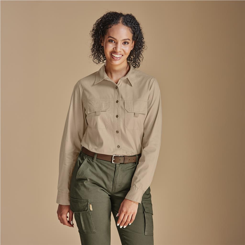 Ladies Long Sleeve Mawenzi Twill Shirt - Image 6