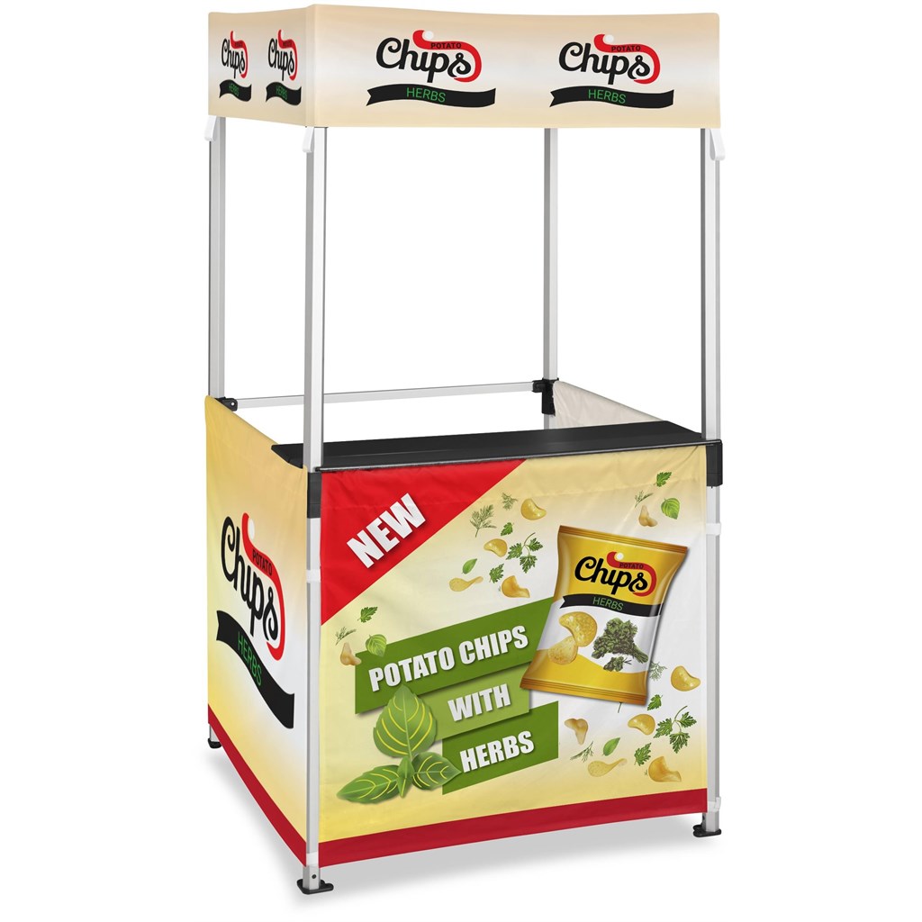 Ovation Sublimated Gazebo 1m X 1m Kiosk - 3 Half-Wall Skins - Image 11