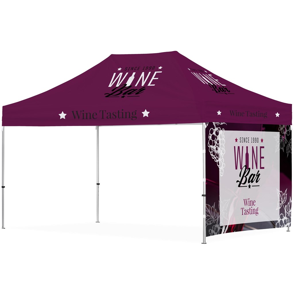 Ovation Sublimated Gazebo 4.5m X 3m - 1 Short Full-Wall Skin - Image 13