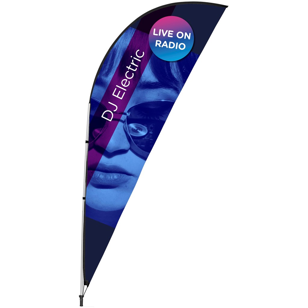 Legend 3M Sublimated Sharkfin Double-Sided Flying Banner – 1 complete unit