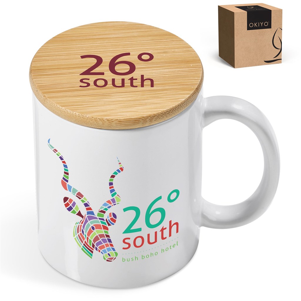 Okiyo Sozo Bamboo & Ceramic Sublimation Coffee Mug - 330ml - Image 17