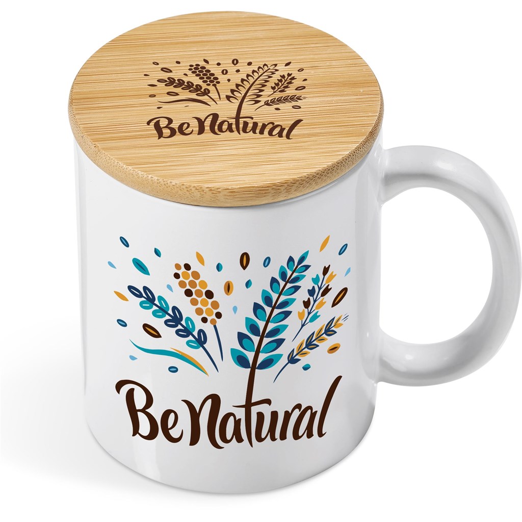 Okiyo Sozo Bamboo & Ceramic Sublimation Coffee Mug - 330ml - Image 14