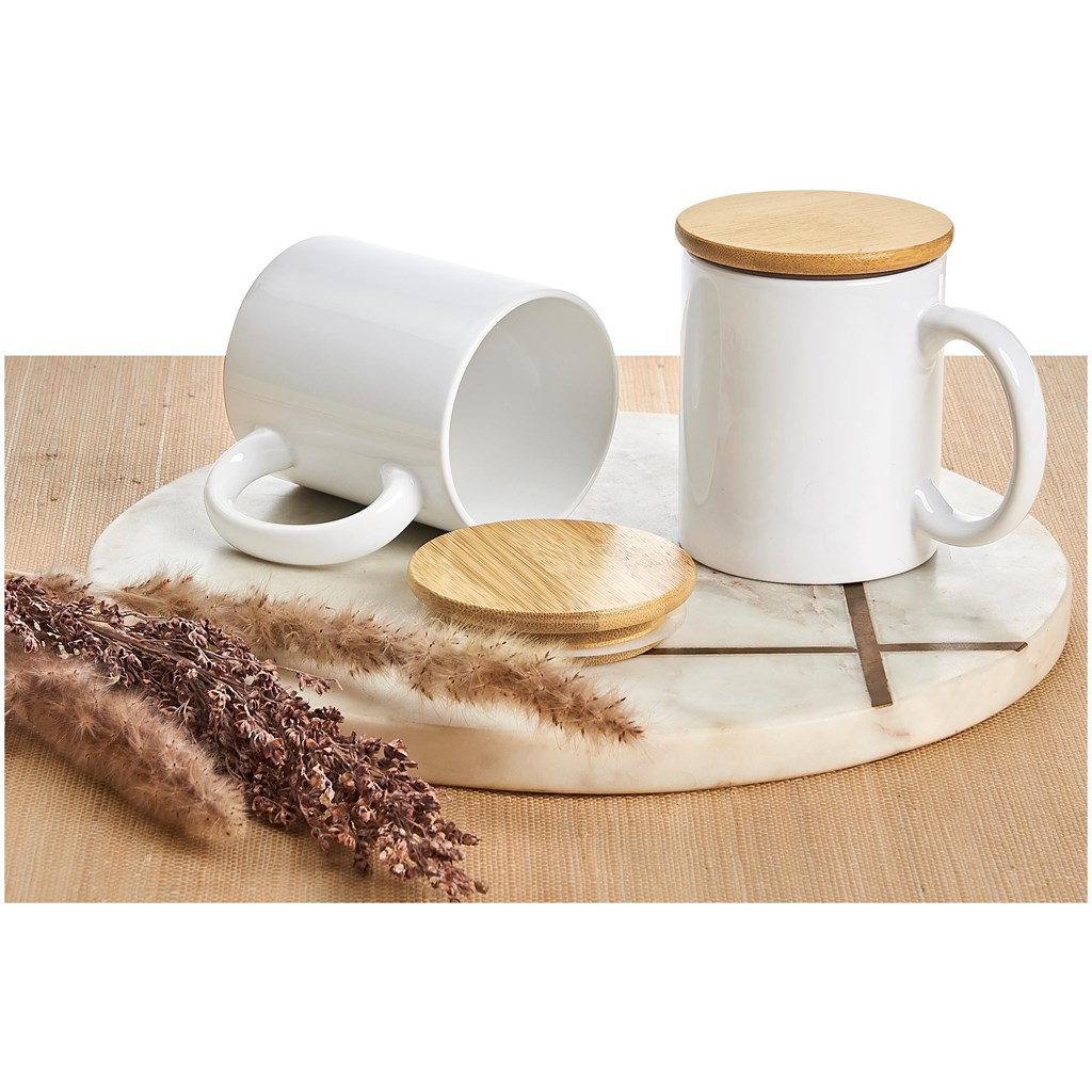 Okiyo Sozo Bamboo & Ceramic Sublimation Coffee Mug - 330ml - Image 8
