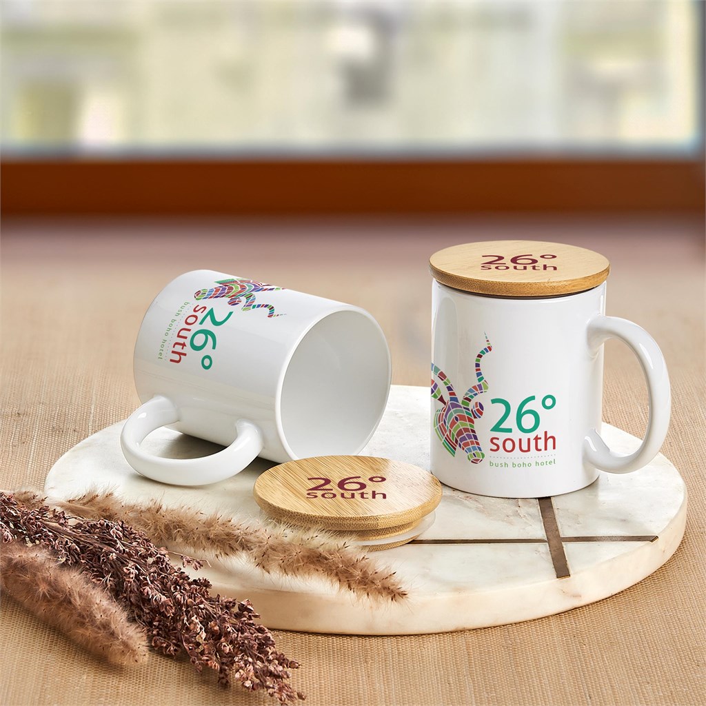 Okiyo Sozo Bamboo & Ceramic Sublimation Coffee Mug - 330ml - Image 7