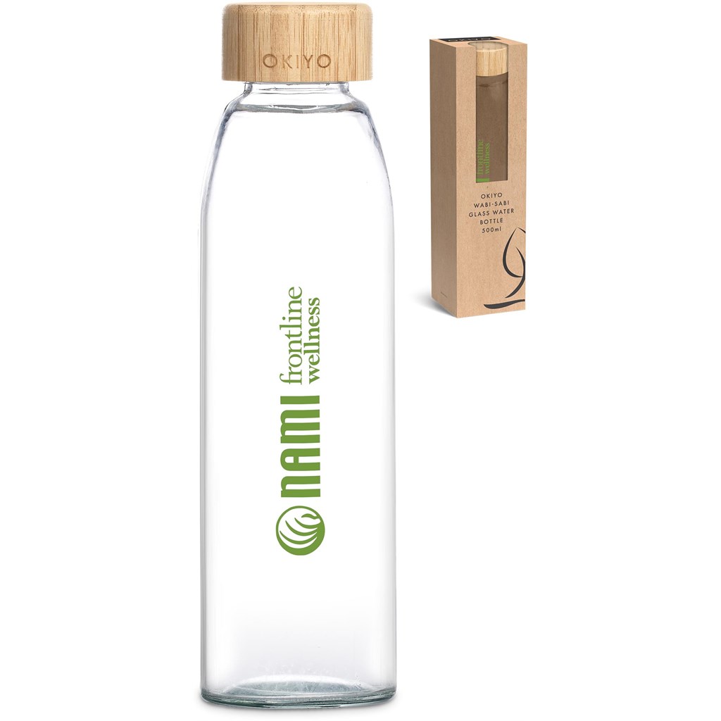 Okiyo Wabi-Sabi Glass Water Bottle - 500ml - Image 15