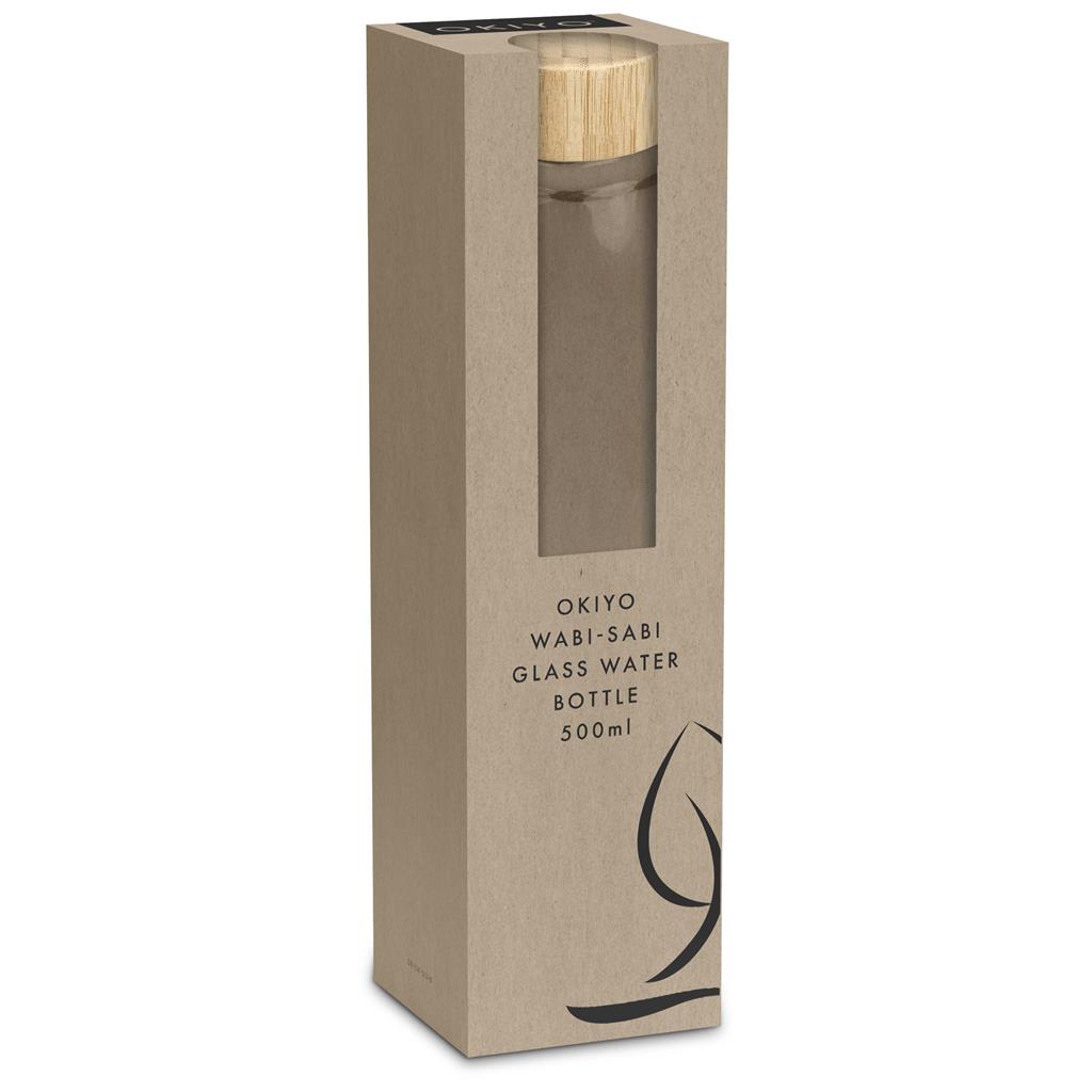 Okiyo Wabi-Sabi Glass Water Bottle - 500ml - Image 17