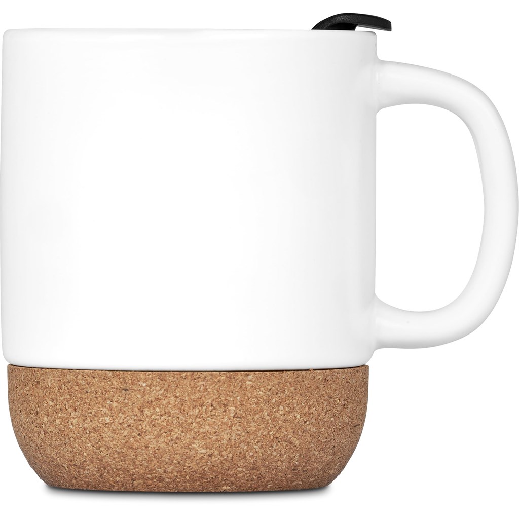Serendipio Sienna Cork & Ceramic Sublimation Coffee Mug - 340ml - Image 7