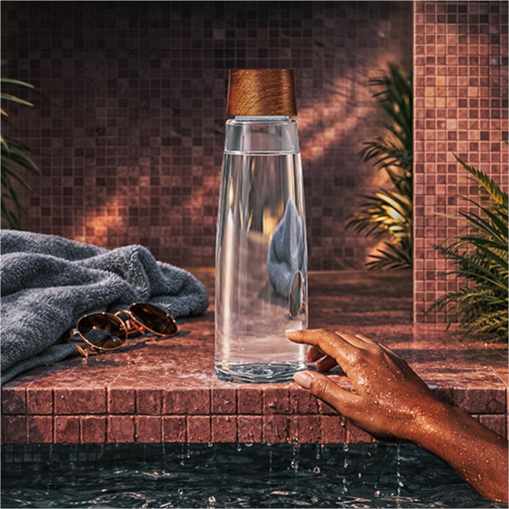 Serendipio Windermere Glass Water Bottle – 600ml