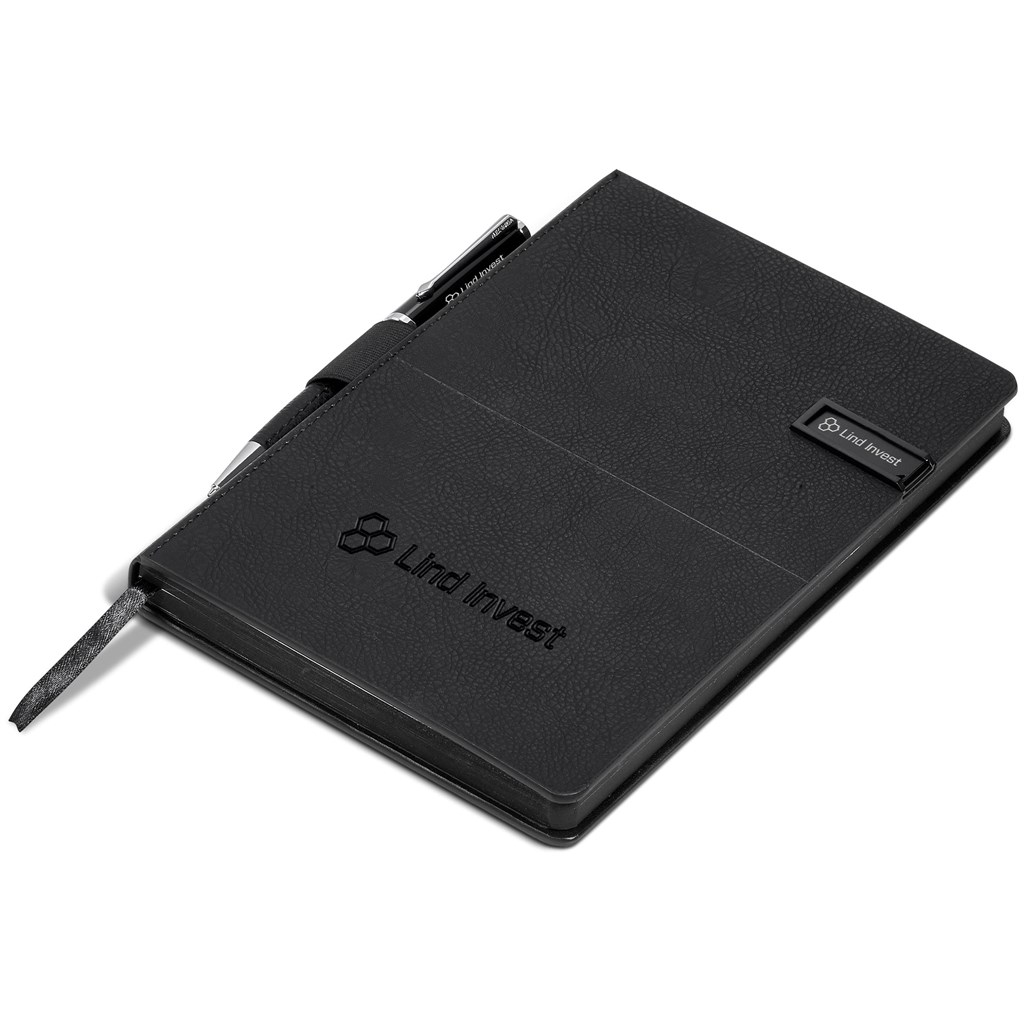 Alex Varga Corinthia Flash Drive Notebook & Pen Set - 32GB - Image 2
