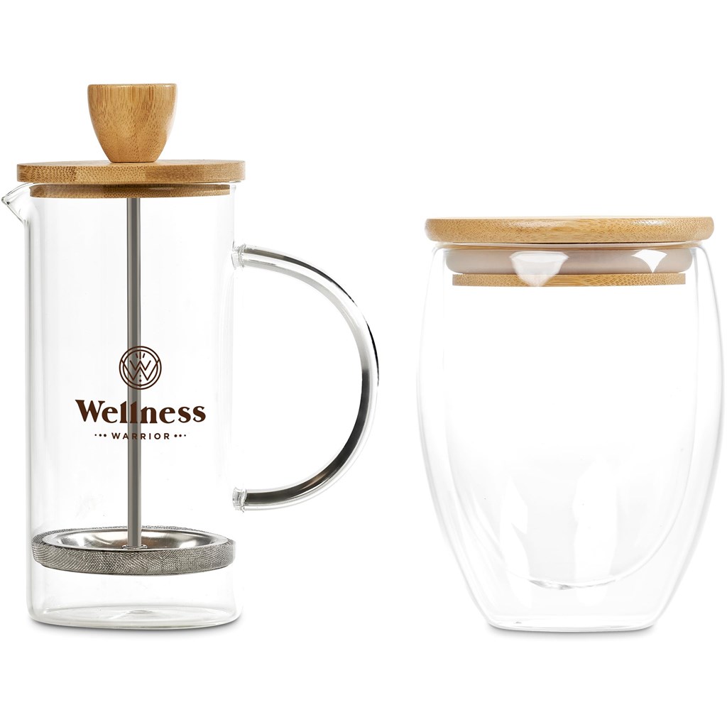 Okiyo Aibo Glass & Bamboo Coffee Set - Image 26