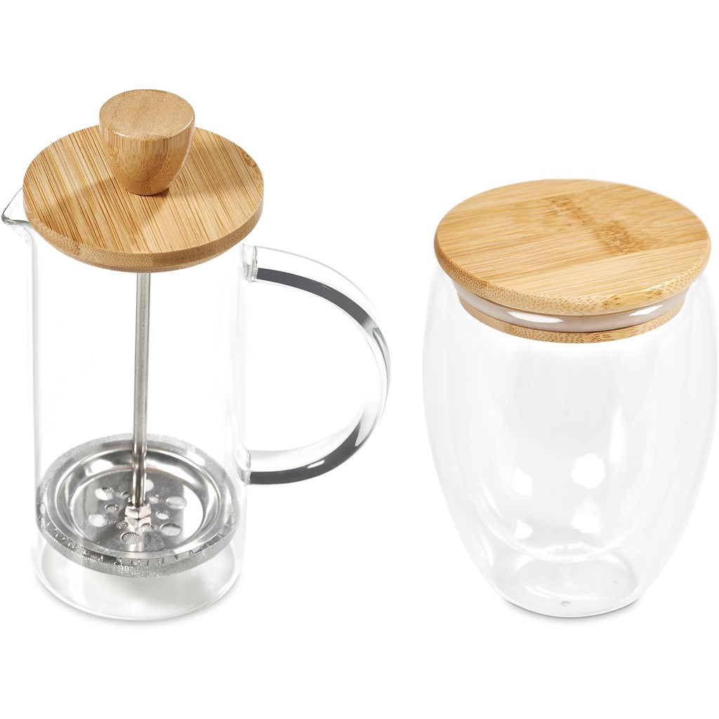 Okiyo Aibo Glass & Bamboo Coffee Set - Image 5