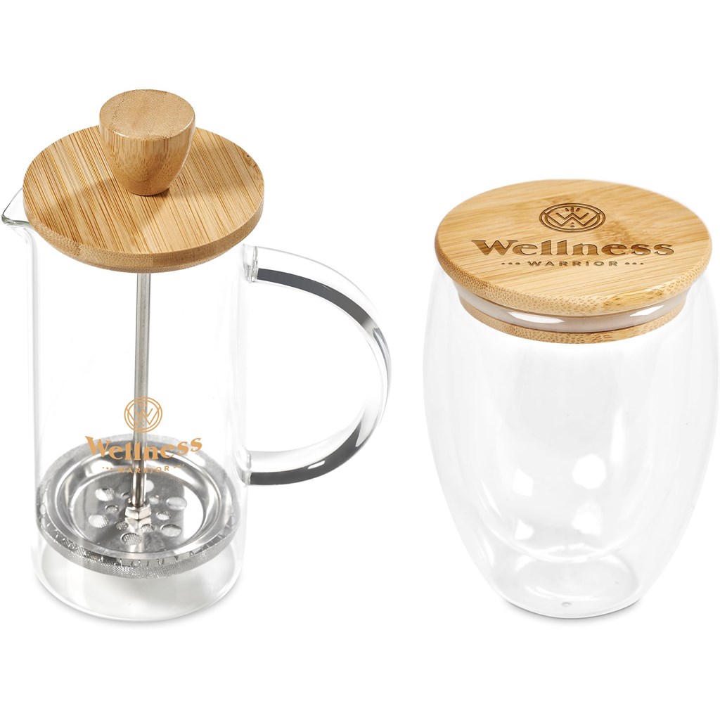Okiyo Aibo Glass & Bamboo Coffee Set - Image 15