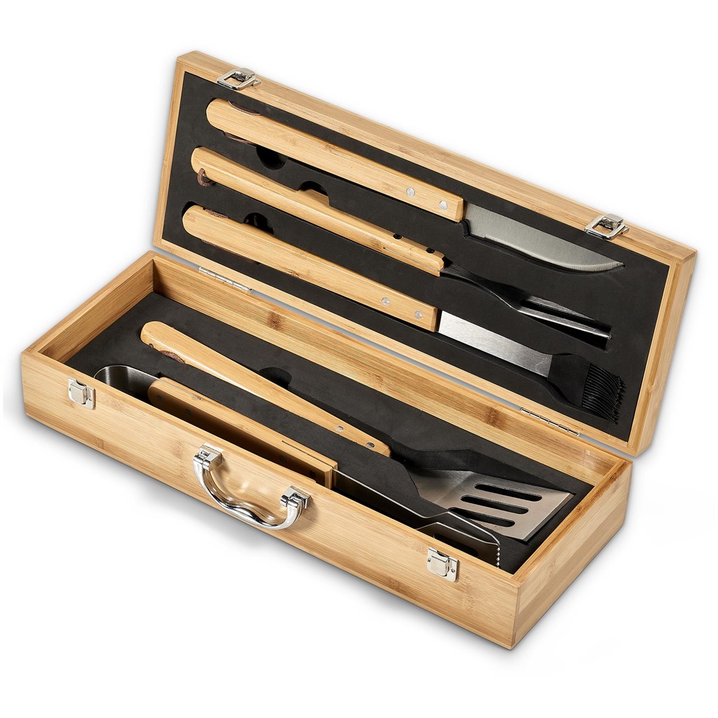 Okiyo Yakiniku Bamboo 5-Piece Braai Set - Image 3