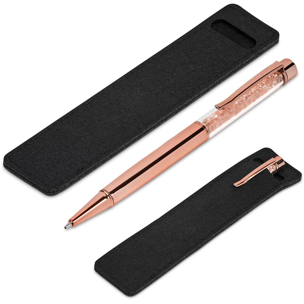 Hailey Ball Pen In Felt Pouch - Image 4