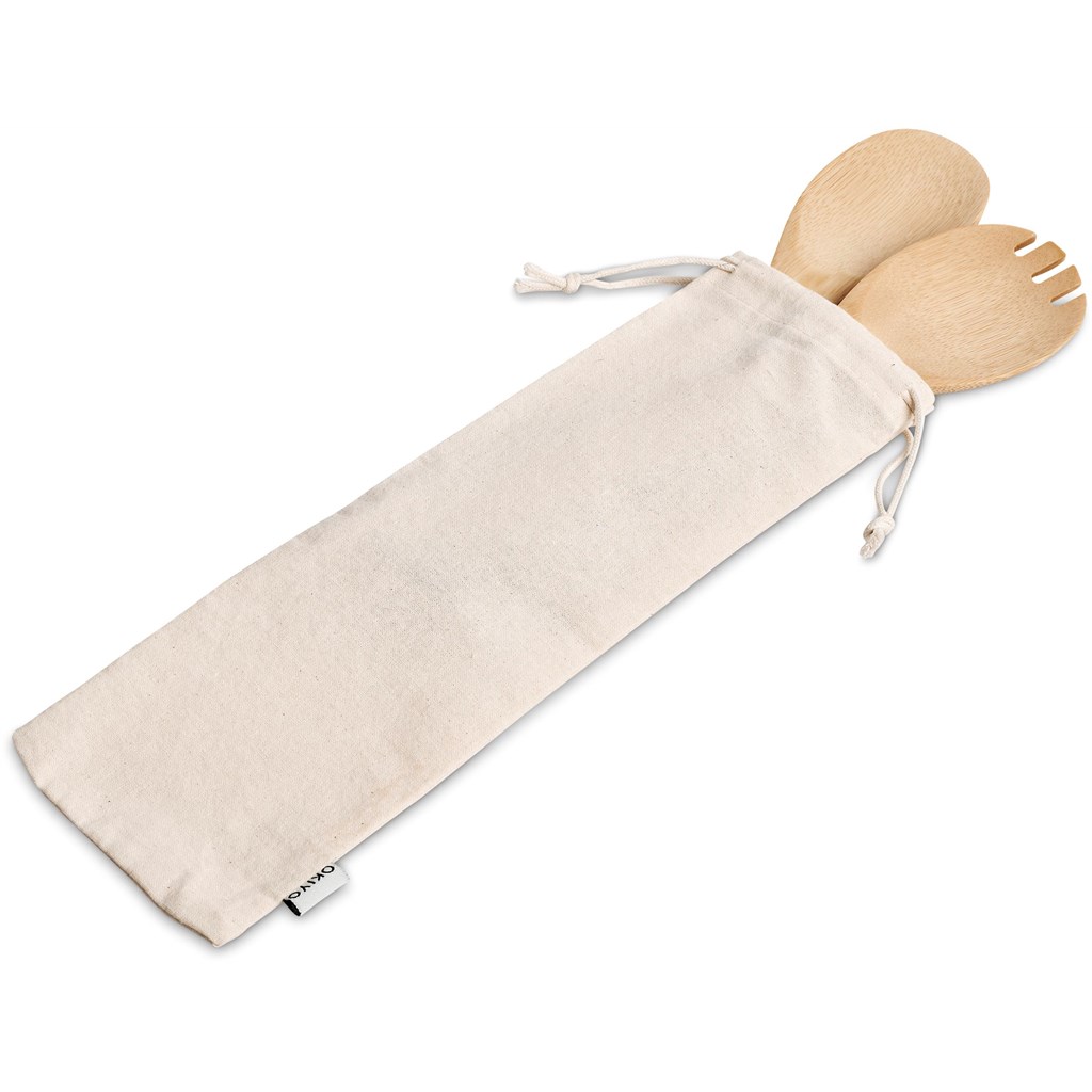 Okiyo Shinsen Bamboo Salad Servers - Image 7