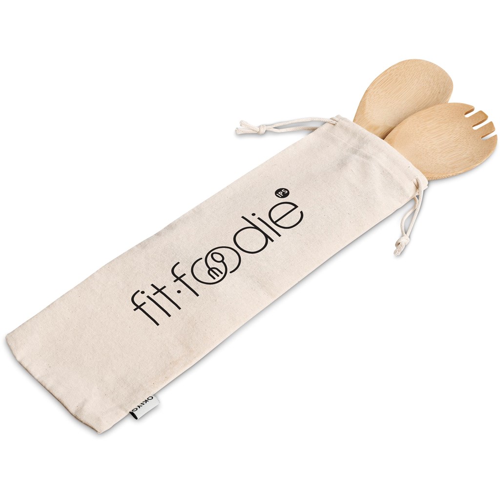 Okiyo Shinsen Bamboo Salad Servers - Image 6