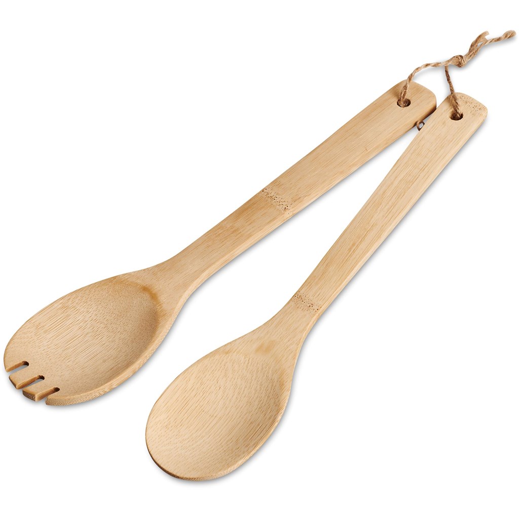 Okiyo Shinsen Bamboo Salad Servers - Image 4