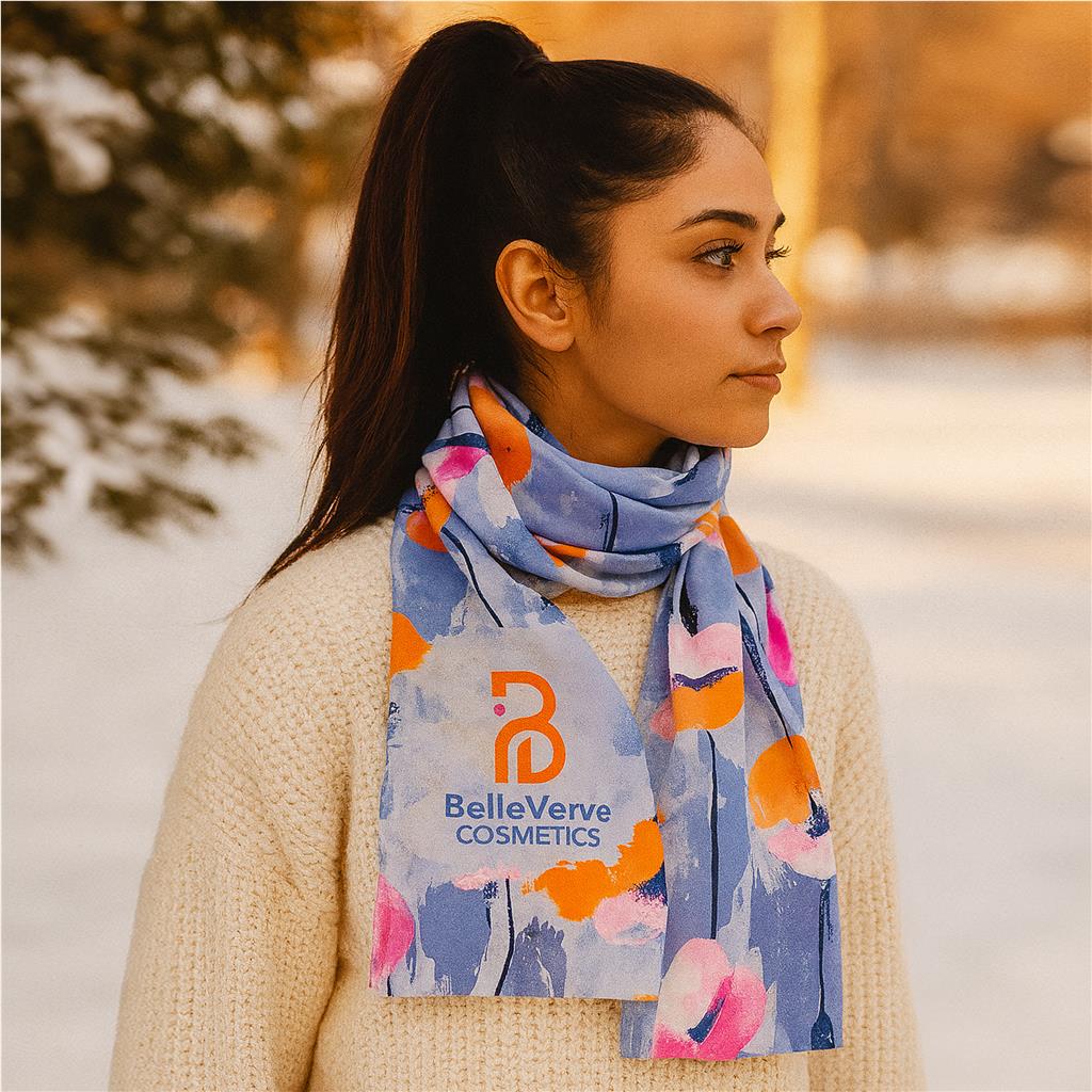 Hoppla Snuggle Polar Fleece Scarf – Double-Sided Branding