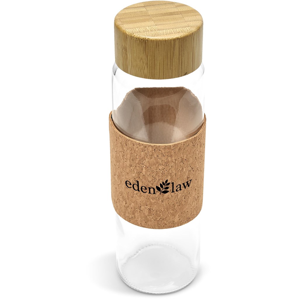 Kooshty Clear Bamboost Glass Water Bottle - 700ml - Image 3