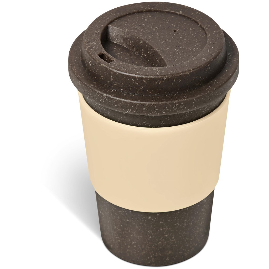 Kooshty Brown Bean Plastic Double-Wall Tumbler – 400ml - Cream - Image 3