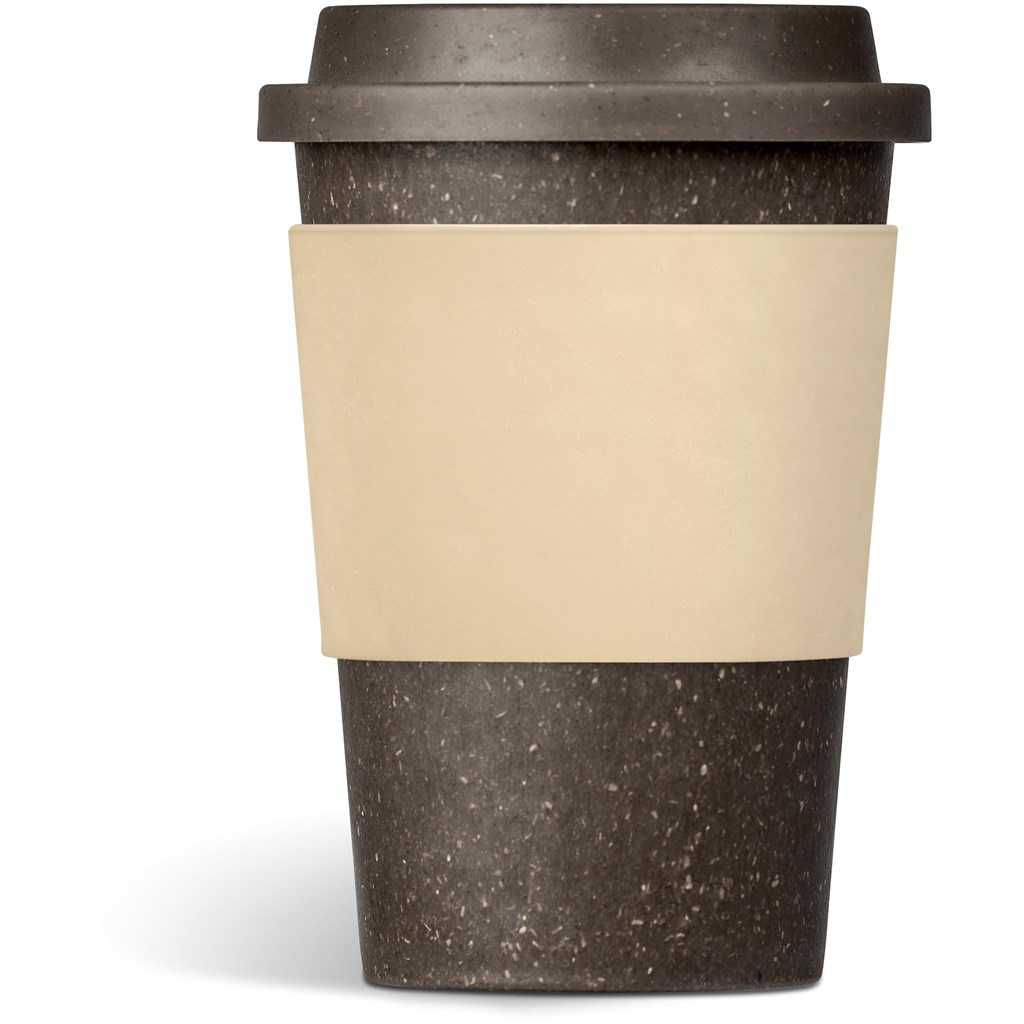 Kooshty Brown Bean Plastic Double-Wall Tumbler – 400ml – Cream