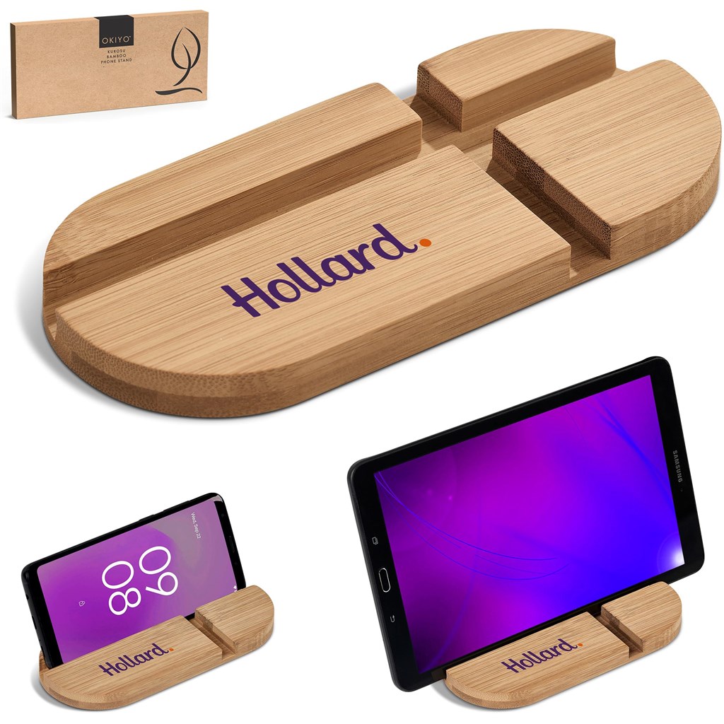Okiyo Kurosu Bamboo Phone Stand - Image 24