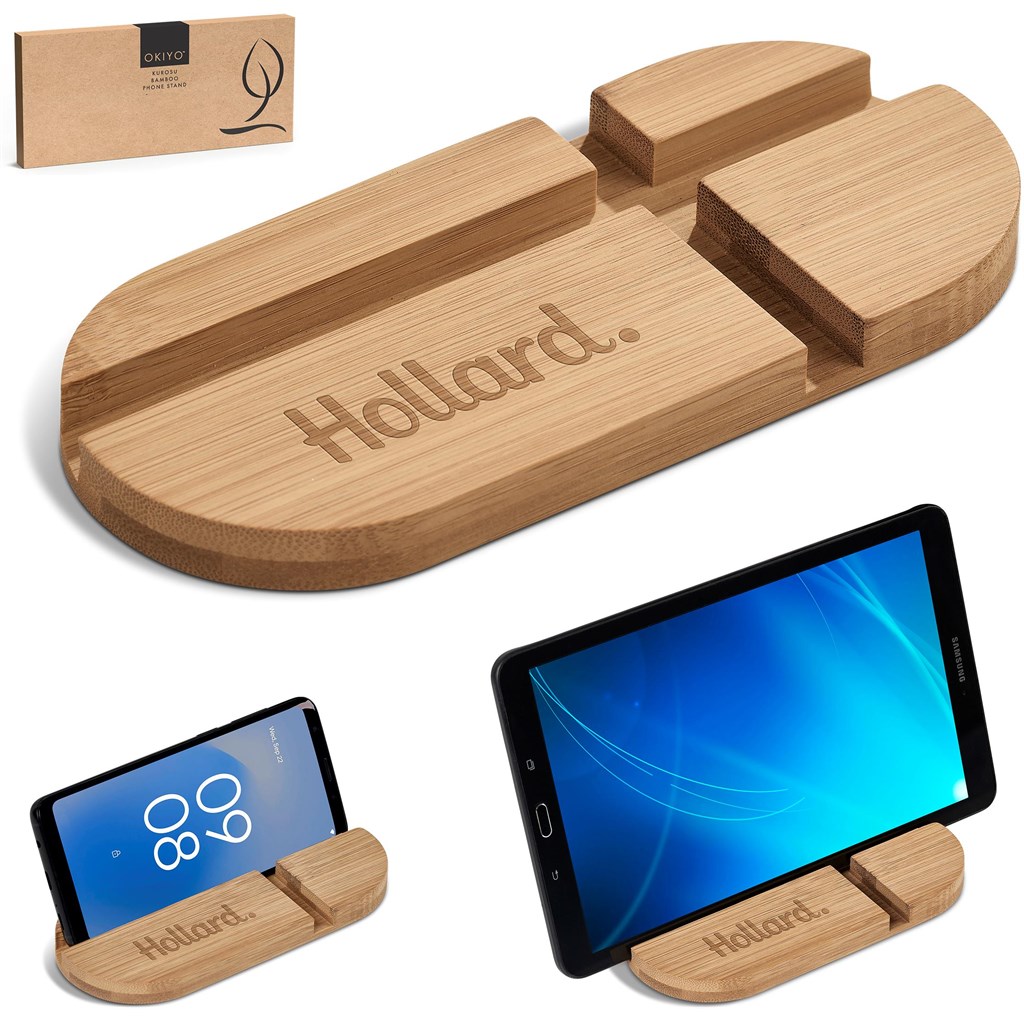 Okiyo Kurosu Bamboo Phone Stand - Image 21