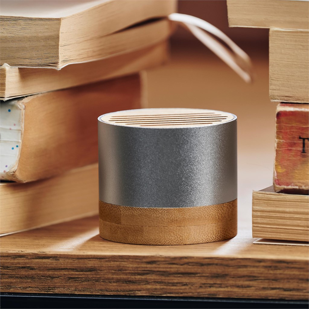 Okiyo Utau Bamboo & Recycled Aluminium Bluetooth Speaker - Image 7