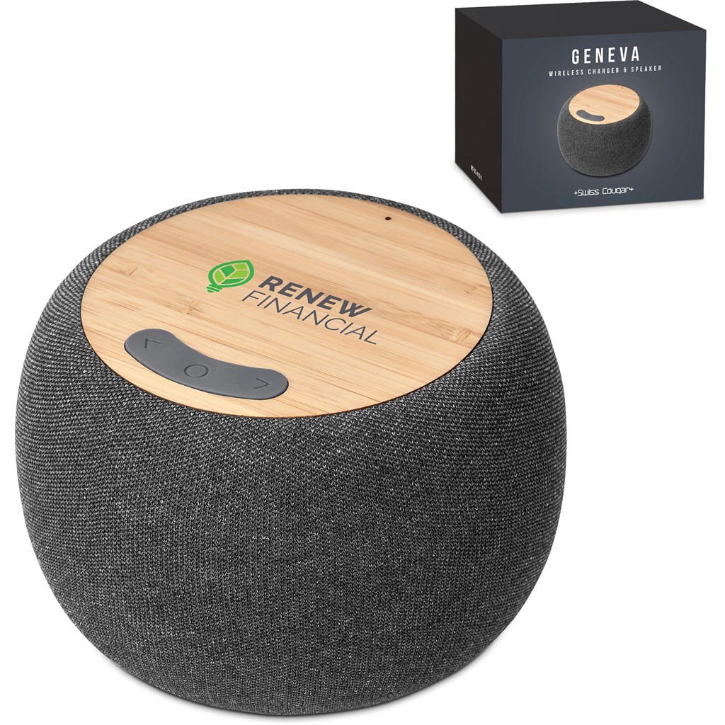 Swiss Cougar Geneva Wireless Charger & Bluetooth Speaker - Image 3