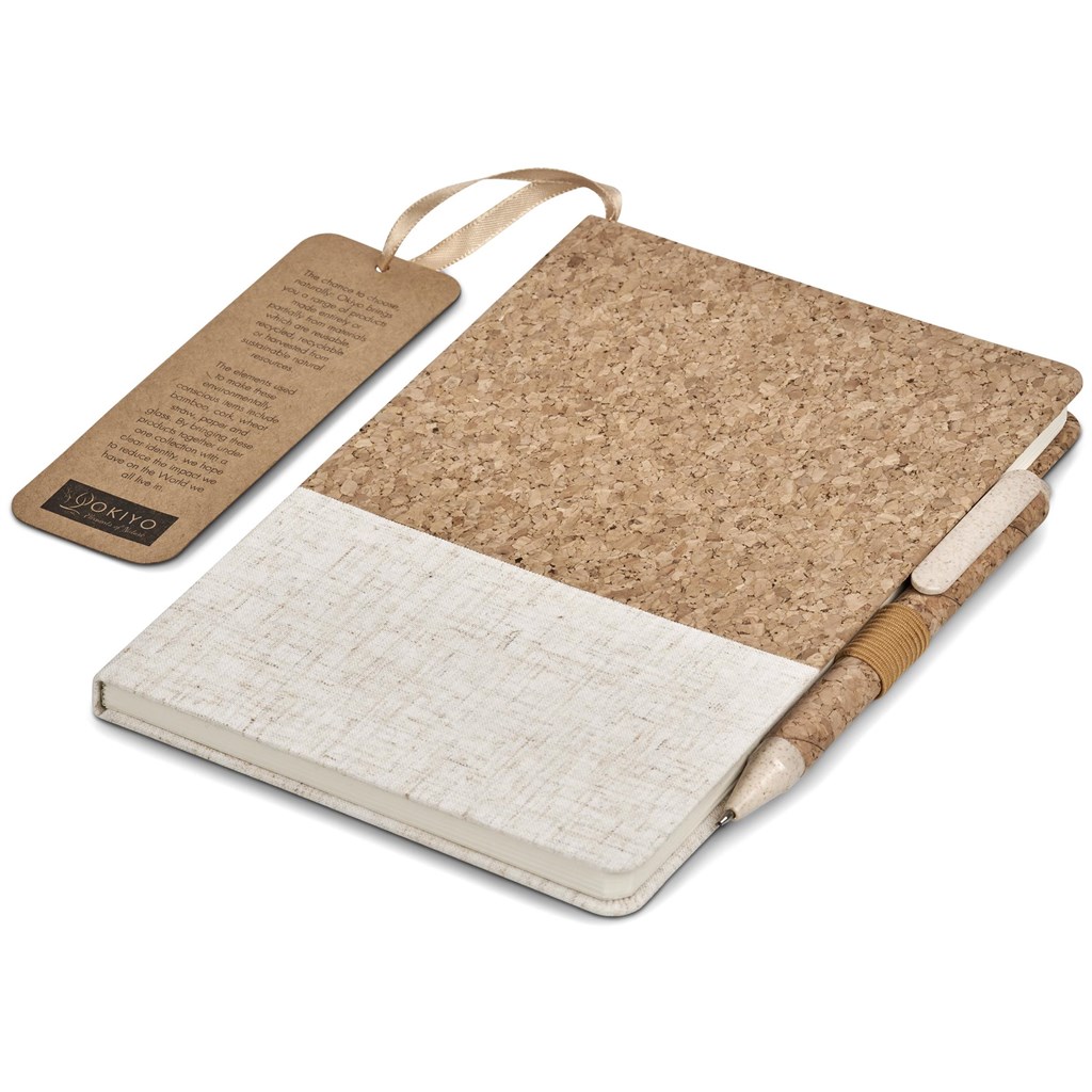 Okiyo Cardon Cork Notebook & Pen Set - Image 8