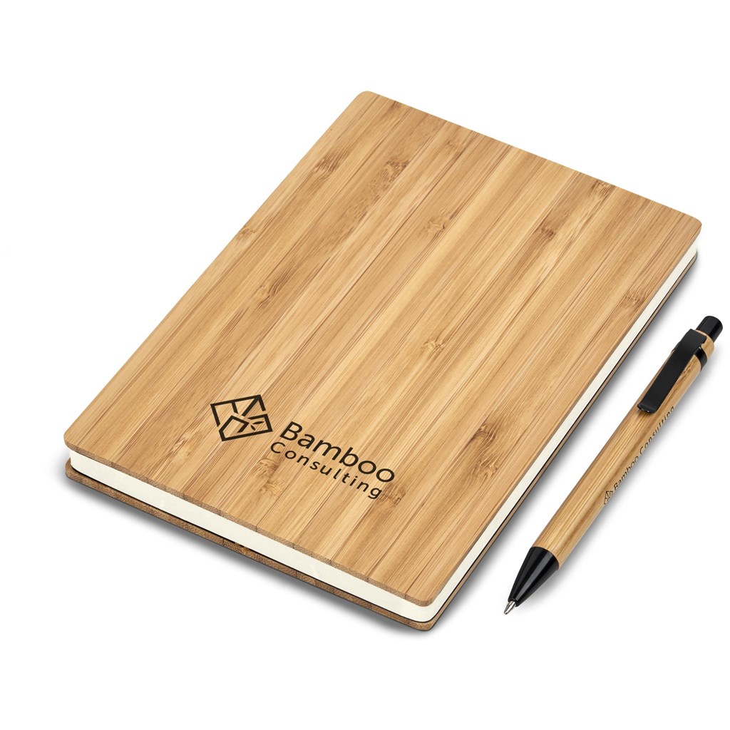 Okiyo Yahari Bamboo Notebook & Pen Set - Image 4